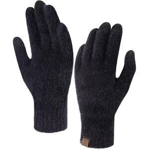 🆕Women's Black Winter Touchscreen Velvet Elastic Warm Gloves for Cold Weather